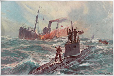 Le Montreal torpillé par un U-boat allemand